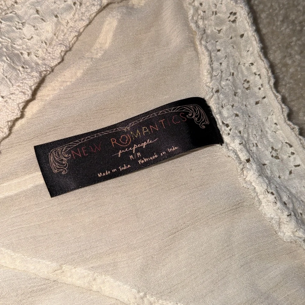 Free People Bohemian Cream and Black Dress - Picture 3 of 4